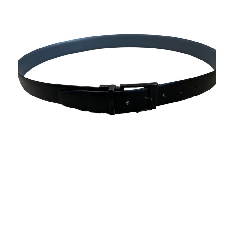 Men's black belt bonded leather SZ 38" black hardware